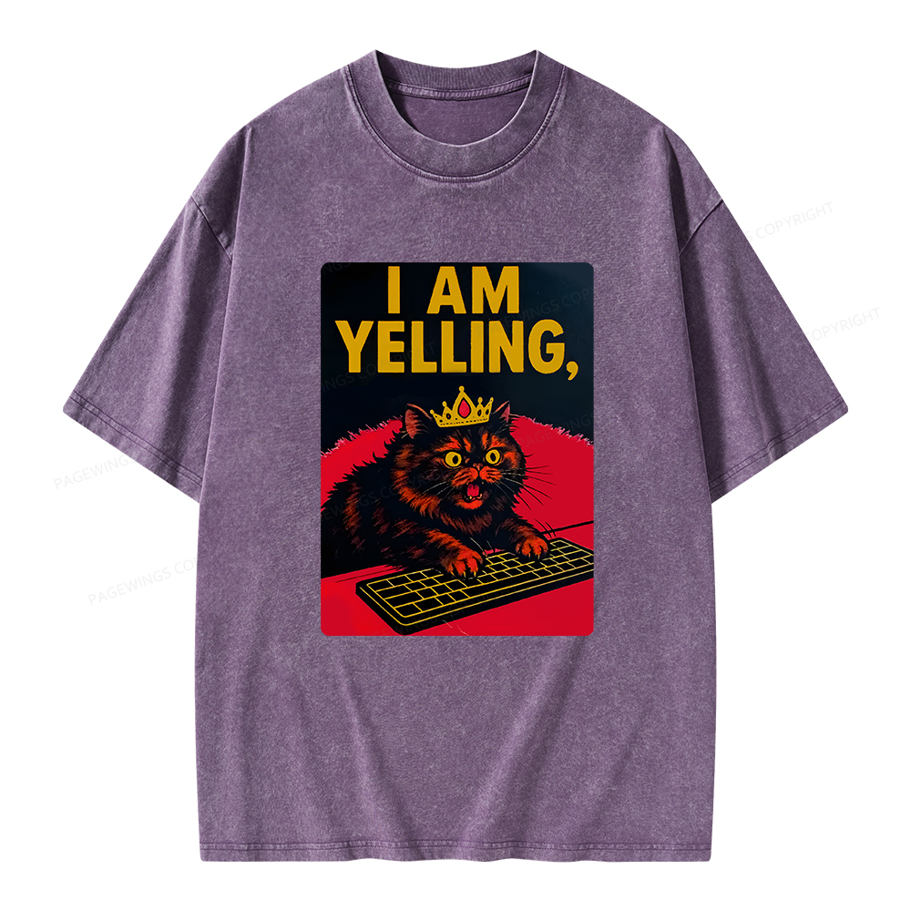 Pagewings I Am Yelling Unisex Washed T-shirt