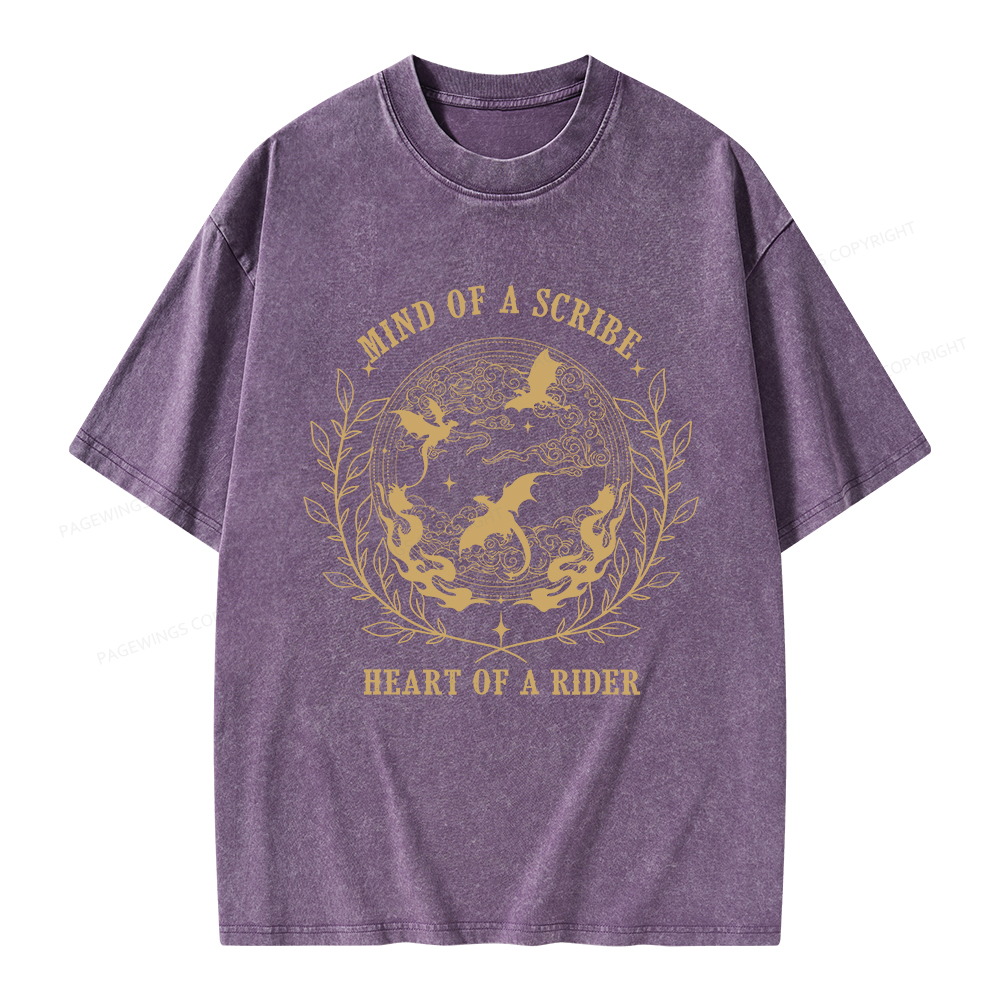 Pagewings Heart Of A Rider Unisex Washed T-shirt