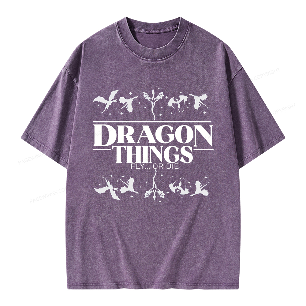 Pagewings Dragon Things Unisex Washed T-shirt