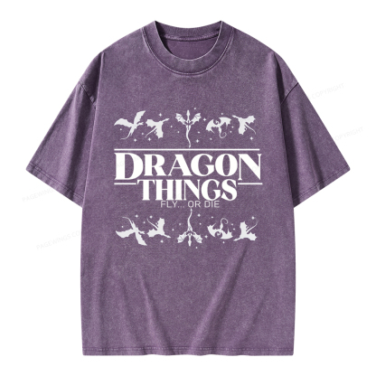 Pagewings Dragon Things Unisex Washed T-shirt