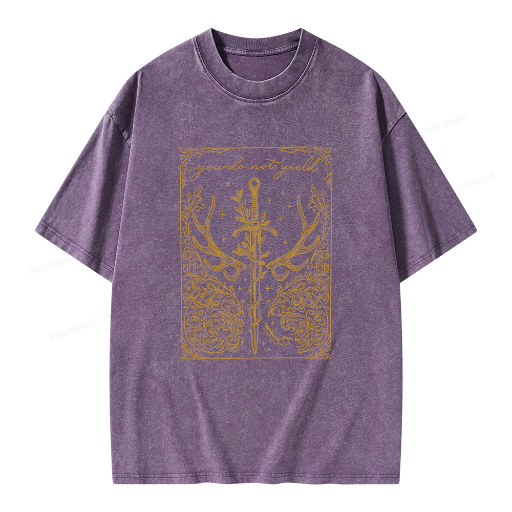Pagewings You Do Not Yield Unisex Washed T-shirt
