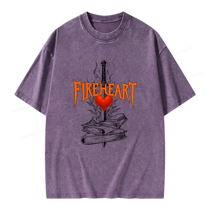 Pagewings Fireheart Unisex Washed T-shirt