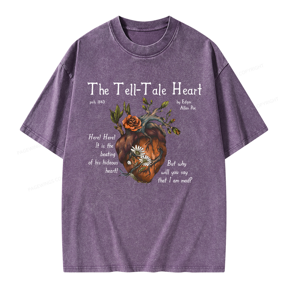 Pagewings Tale Heart Unisex Washed T-shirt