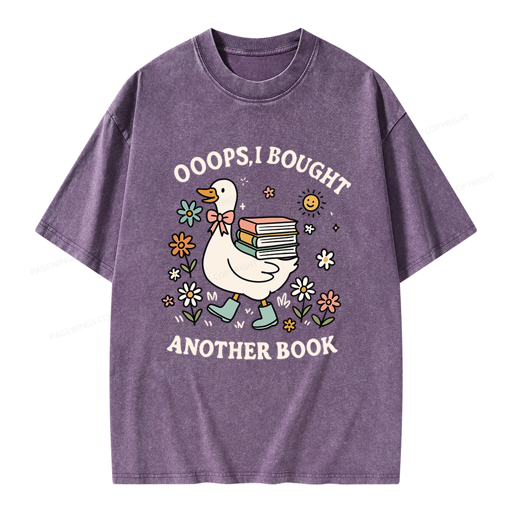 Pagewings Ooops I Bought Another Book Unisex Washed T-shirt