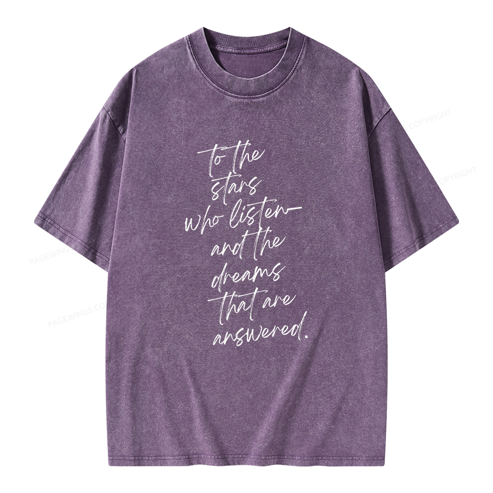 Pagewings To The Stars Who Listen Unisex Washed T-shirt
