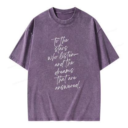 Pagewings To The Stars Who Listen Unisex Washed T-shirt
