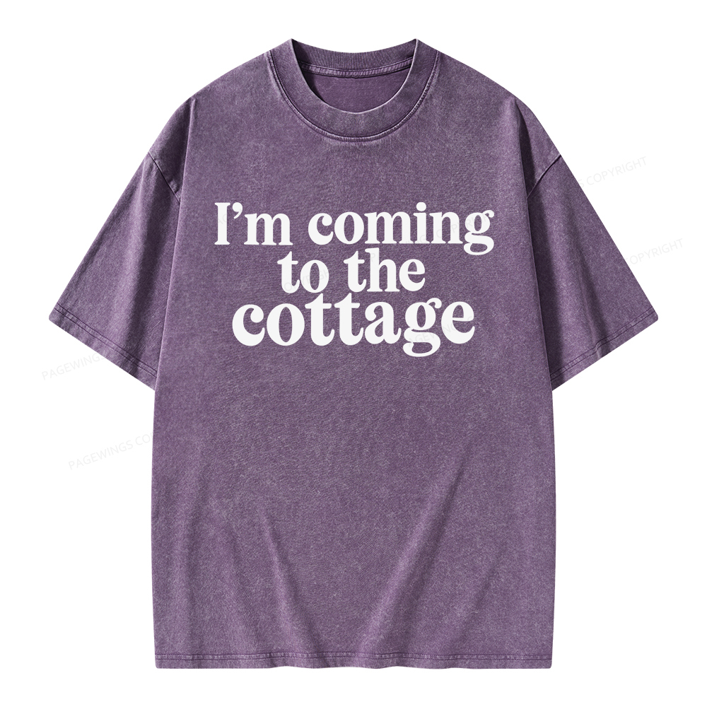 Pagewings I'm Coming To The Cottage Unisex Washed T-shirt