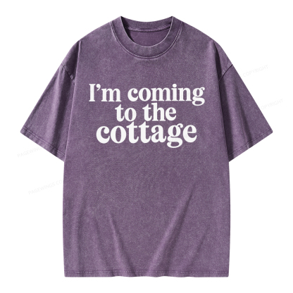 Pagewings I'm Coming To The Cottage Unisex Washed T-shirt