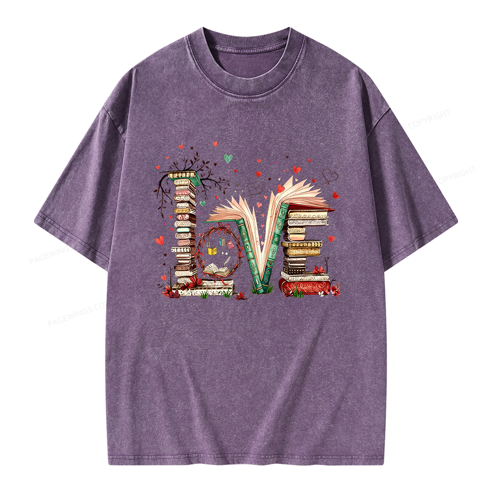 Pagewings Book Lover Unisex Washed T-shirt