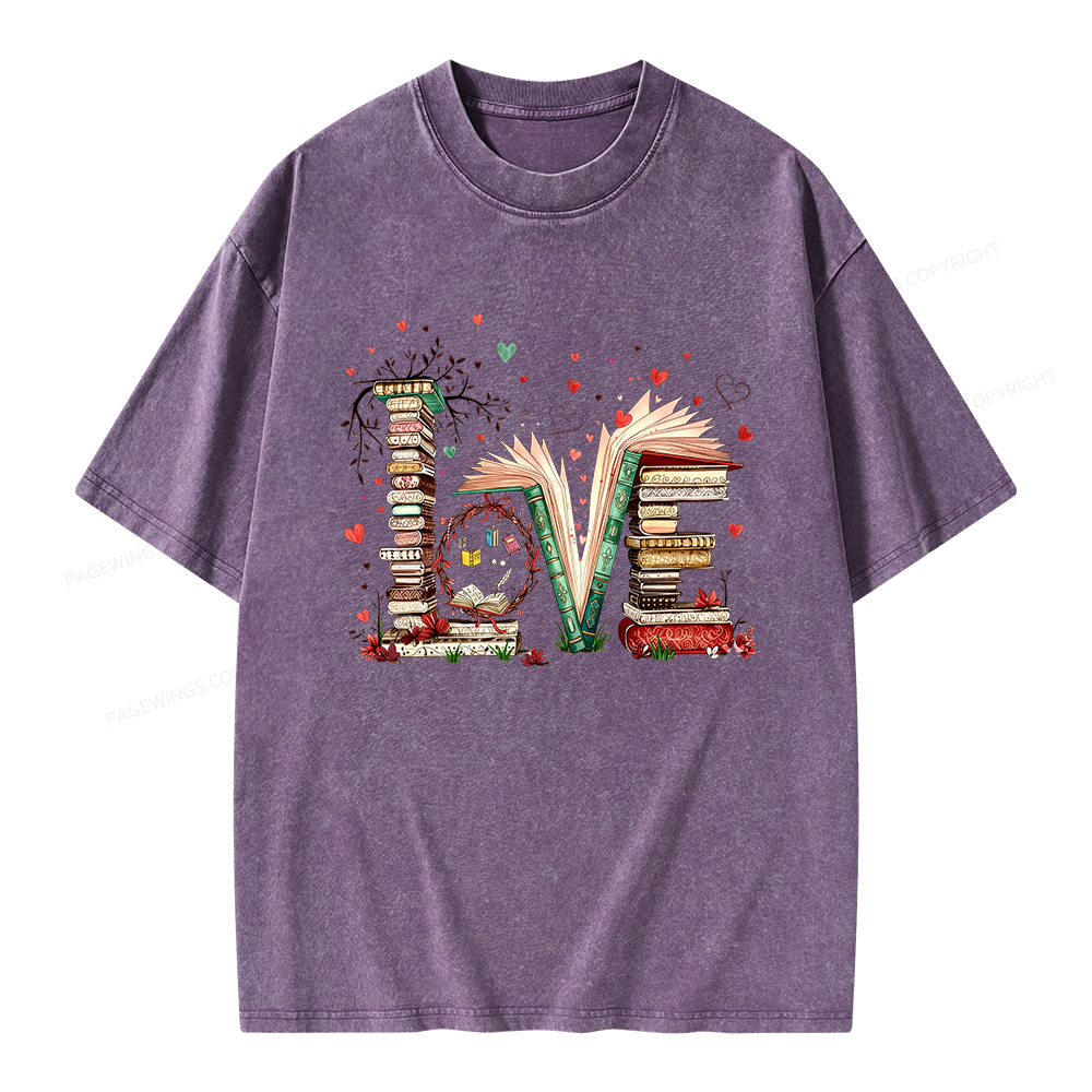 Pagewings Book Lover Unisex Washed T-shirt