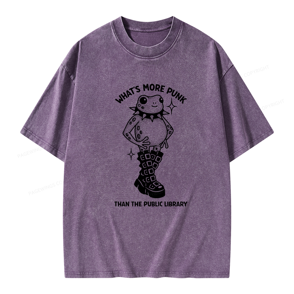 Pagewings What's More Punk Than The Public Library Unisex Washed T-shirt