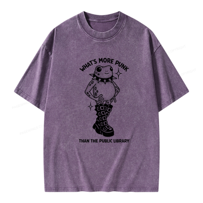 Pagewings What's More Punk Than The Public Library Unisex Washed T-shirt