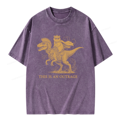 Pagewings This Is An Outrage Unisex Washed T-shirt