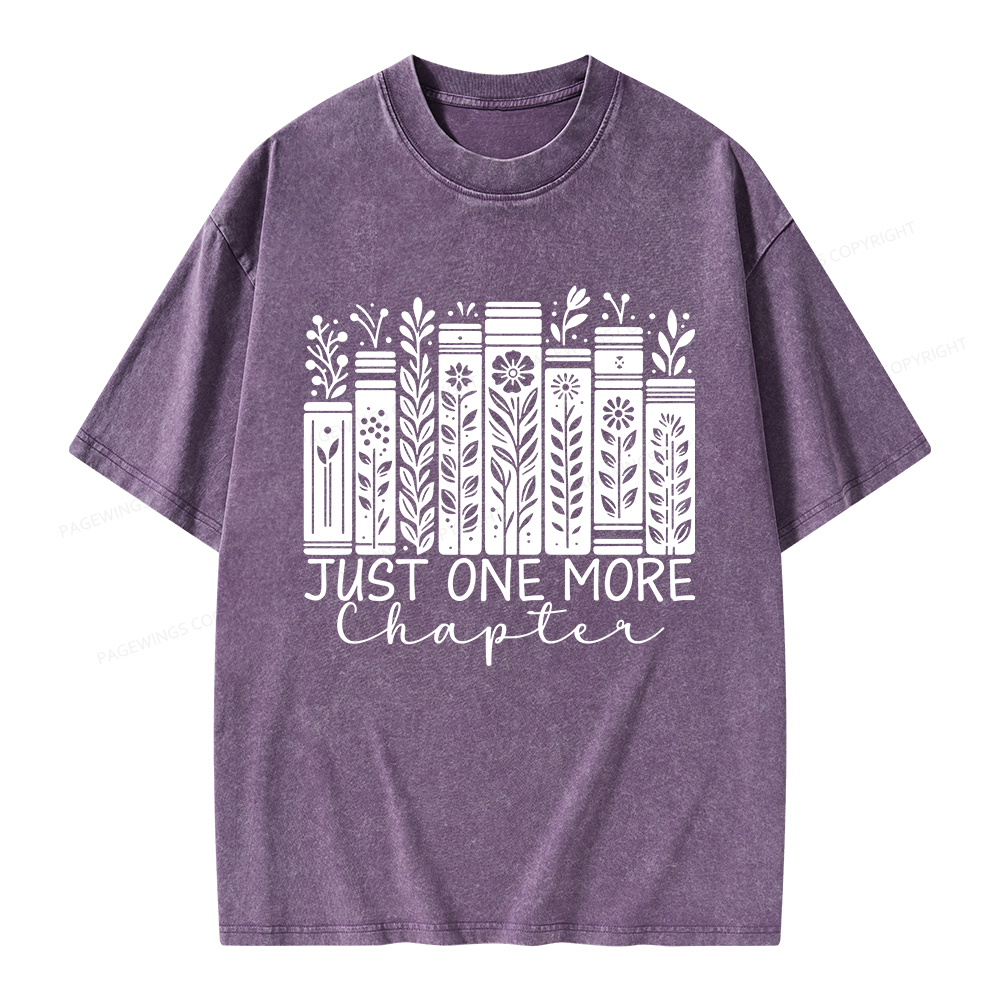 Pagewings Just One More Chapter Unisex Washed T-shirt
