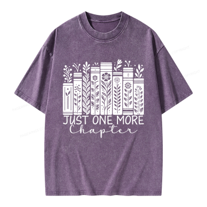 Pagewings Just One More Chapter Unisex Washed T-shirt