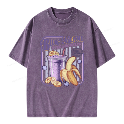 Pagewings Blue Moon Over Brooklyn Unisex Washed T-shirt