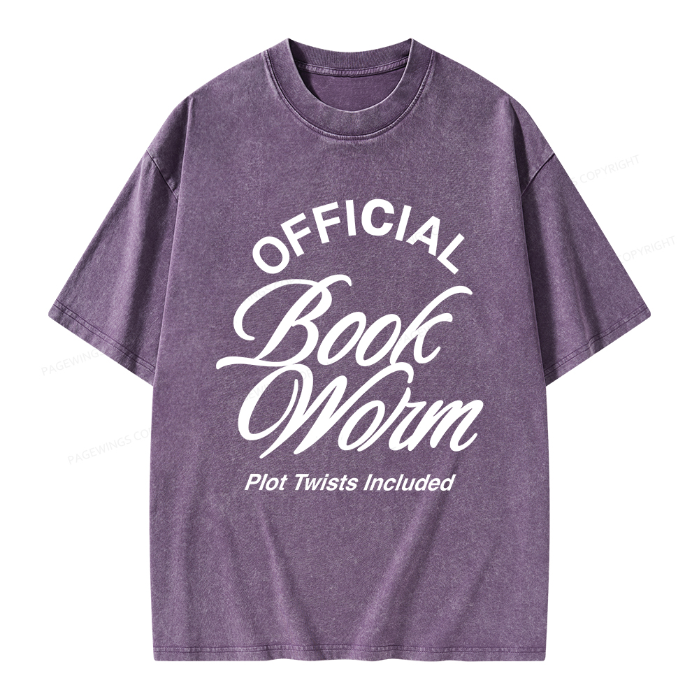 Pagewings Official Bookworm Unisex Washed T-shirt