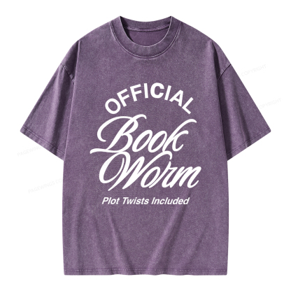 Pagewings Official Bookworm Unisex Washed T-shirt