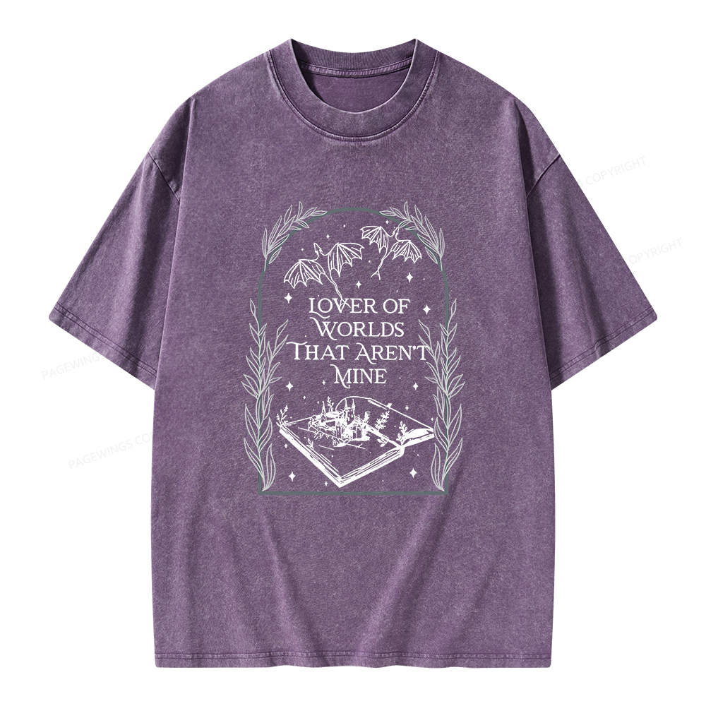 Pagewings Fantasy Reader Unisex Washed T-shirt