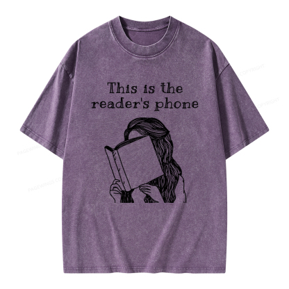 Pagewings This Is The Readers Phone Unisex Washed T-shirt