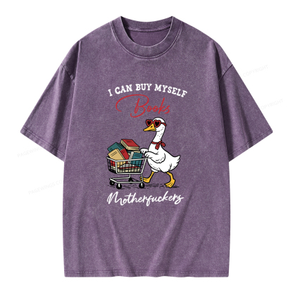 Pagewings I Can Buy Myself Books Unisex Washed T-shirt