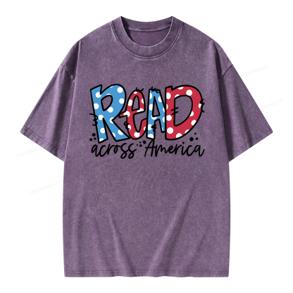 Pagewings Read Across America Unisex Washed T-shirt