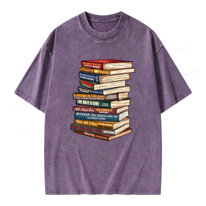 Pagewings Black History Month Books Unisex Washed T-shirt