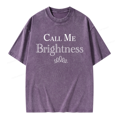 Pagewings Call Me Brightness Unisex Washed T-shirt