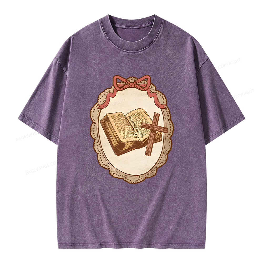 Pagewings Vintage Book Unisex Washed T-shirt