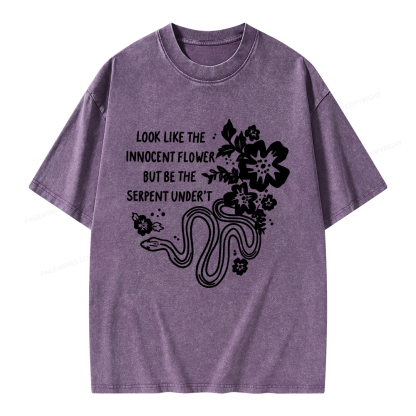 Pagewings Look Like The Innocent Flower Unisex Washed T-shirt