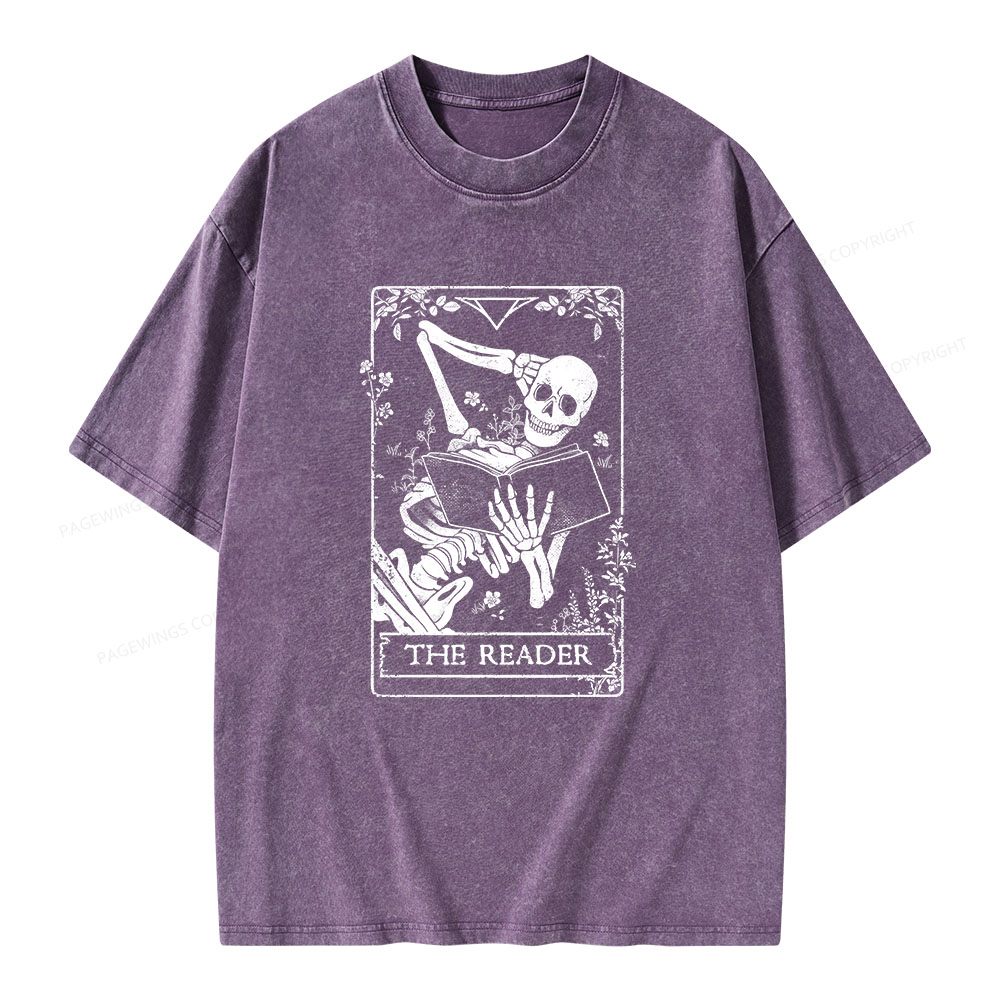 Pagewings The Reader Unisex Washed T-shirt