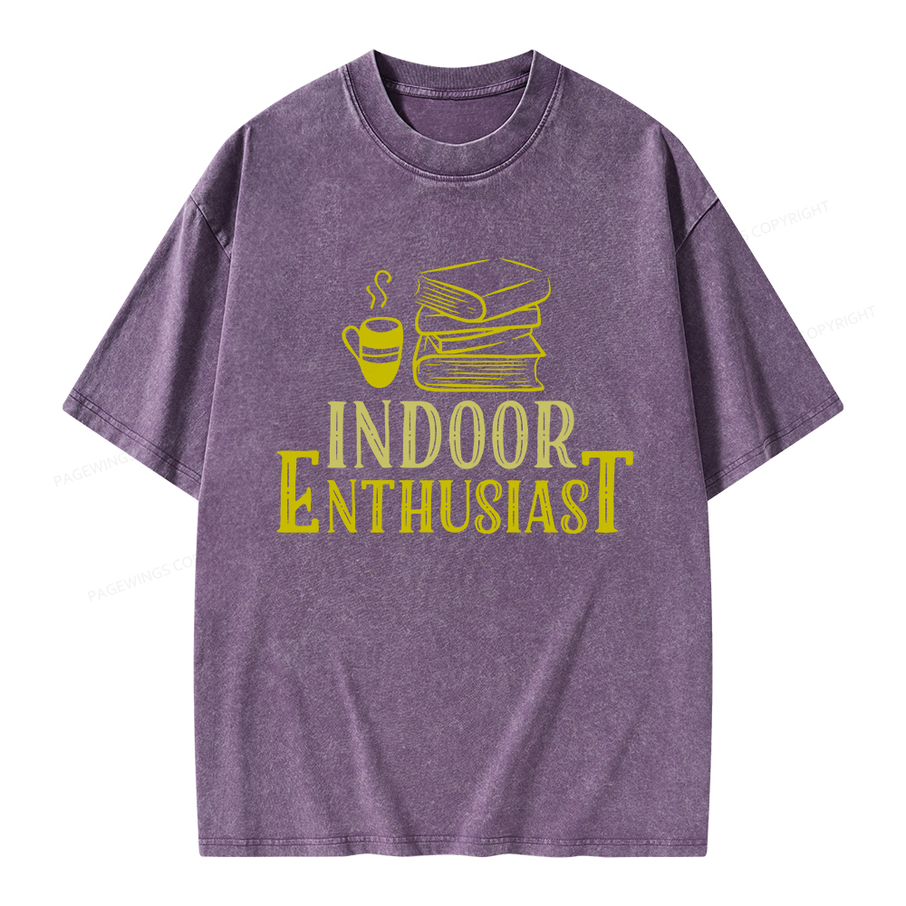 Pagewings Indoor Enthusiast Unisex Washed T-shirt