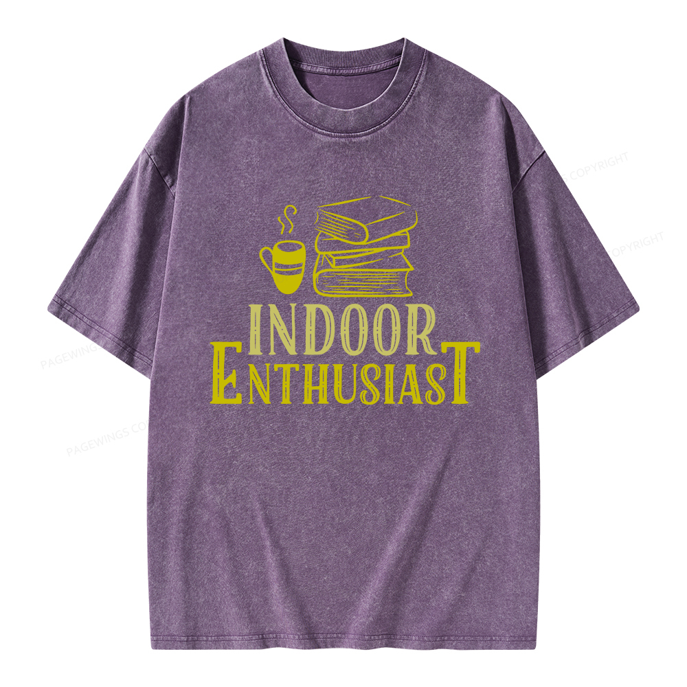 Pagewings Indoor Enthusiast Unisex Washed T-shirt