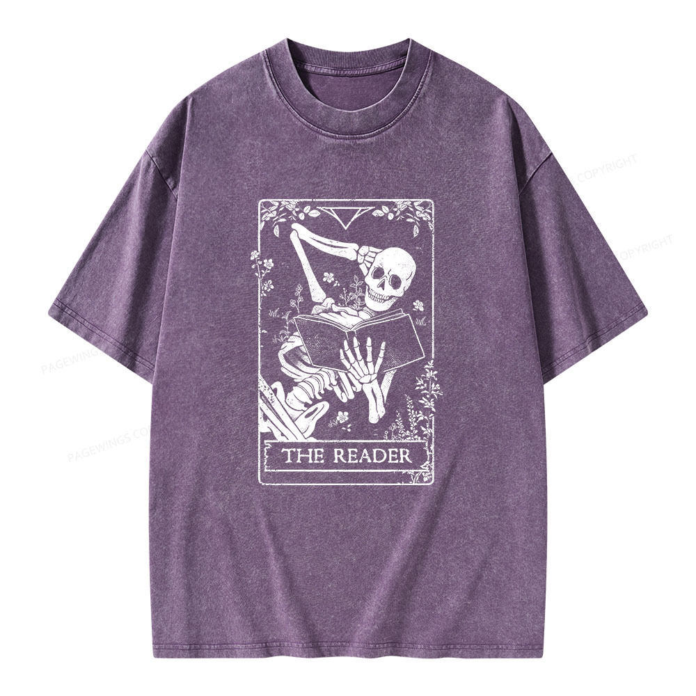 Pagewings The Reader Unisex Washed T-shirt
