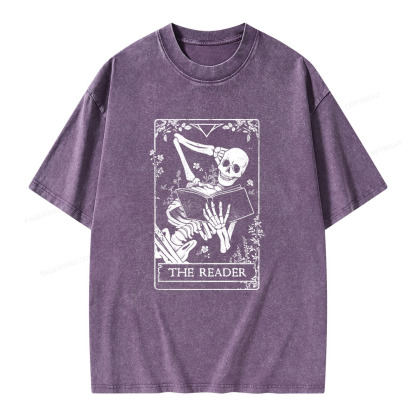 Pagewings The Reader Unisex Washed T-shirt