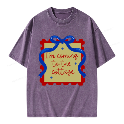 Pagewings I'm Coming To The Cottage Unisex Washed T-shirt