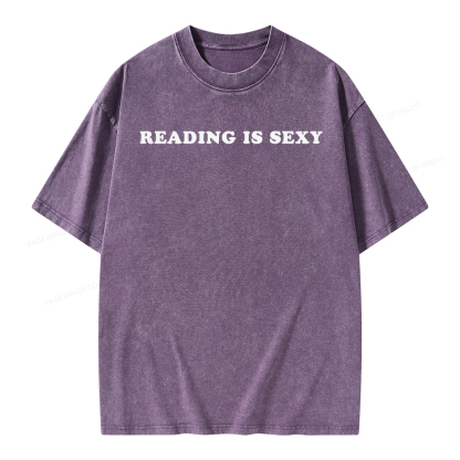 Pagewings Reading Is Sexy Unisex Washed T-shirt