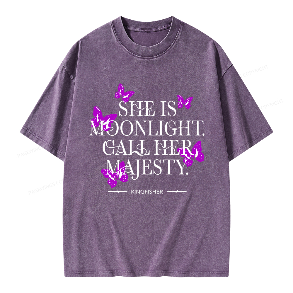 Pagewings She Is Moonlight Unisex Washed T-shirt