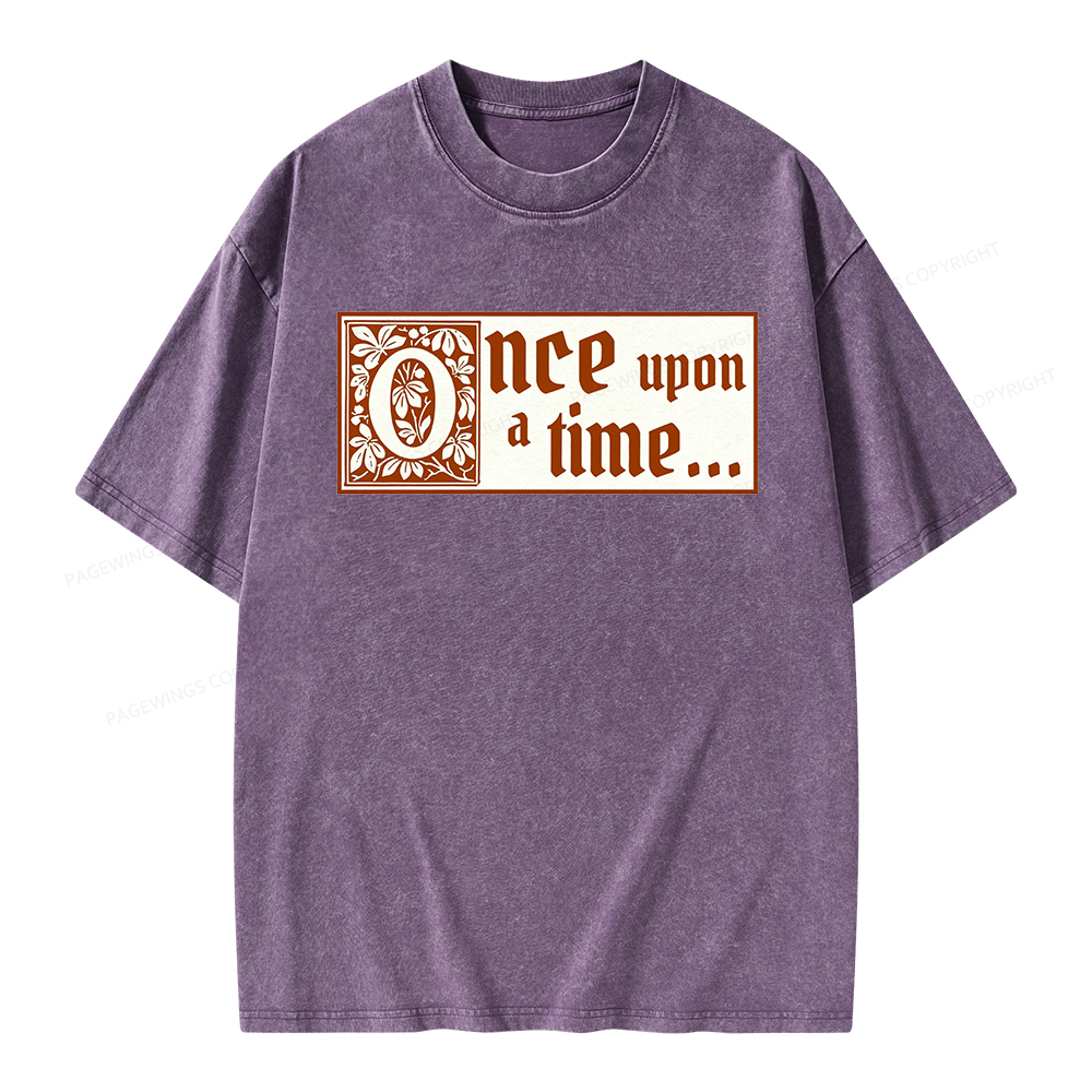 Pagewings Once Upon A Time Unisex Washed T-shirt