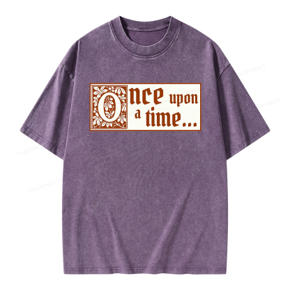 Pagewings Once Upon A Time Unisex Washed T-shirt