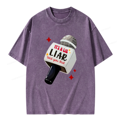 Pagewings It's A Lie Liar Told You That Unisex Washed T-shirt