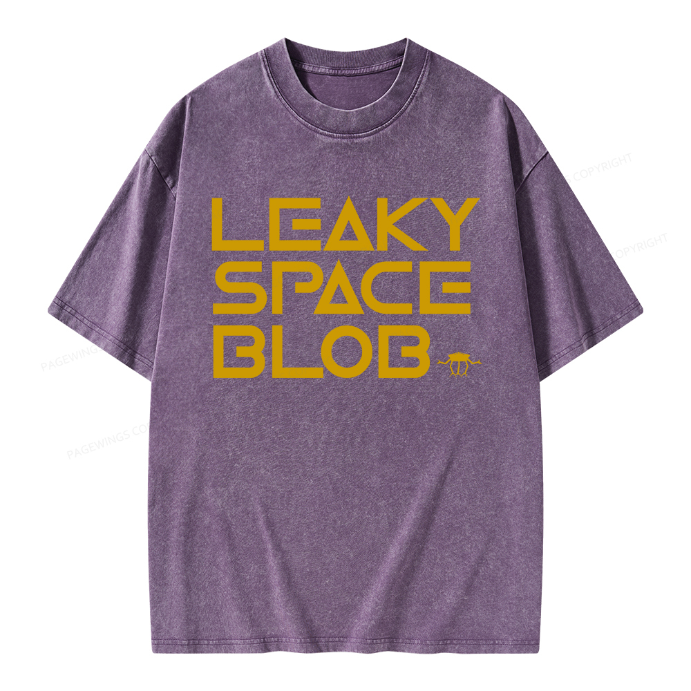 Pagewings Leaky Space Blob Unisex Washed T-shirt