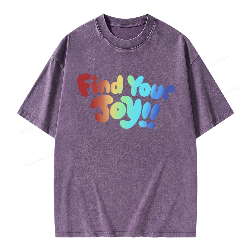 Pagewings Find Your Joy Unisex Washed T-shirt