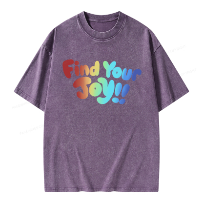 Pagewings Find Your Joy Unisex Washed T-shirt