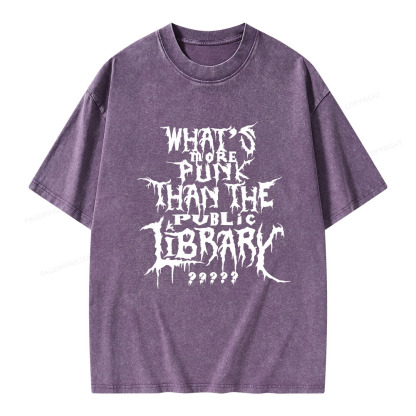 Pagewings What's More Punk Than The Public Library Unisex Washed T-shirt
