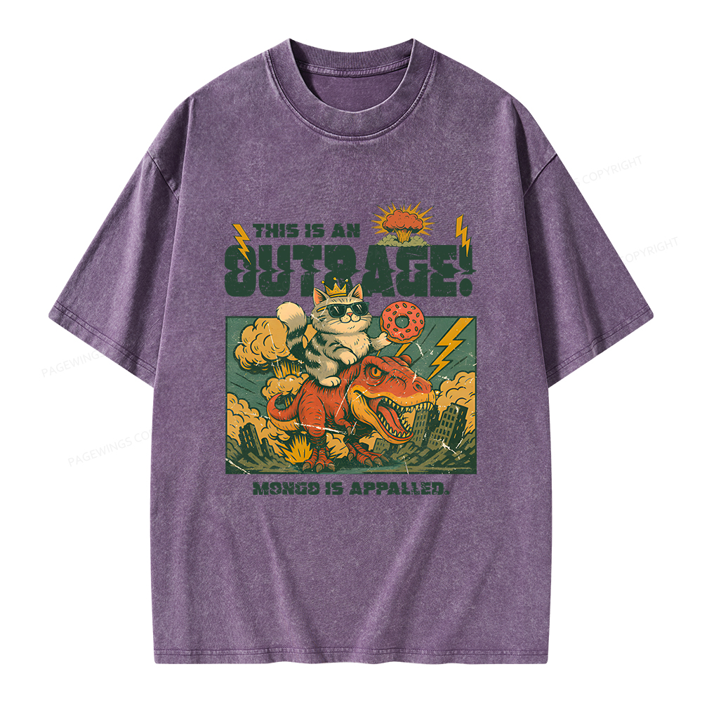 Pagewings This Is An Outrage Unisex Washed T-shirt