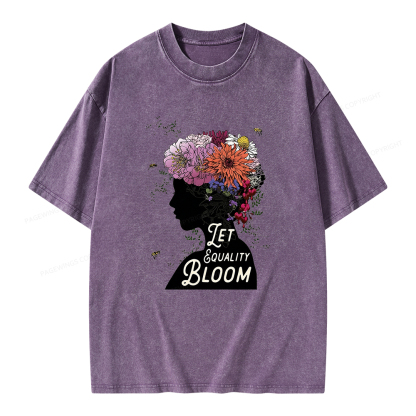 Pagewings Let Equality Bloom Unisex Washed T-shirt