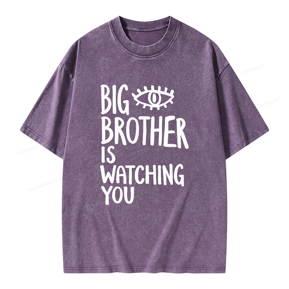 Pagewings Big Brother Is Watching You Unisex Washed T-shirt