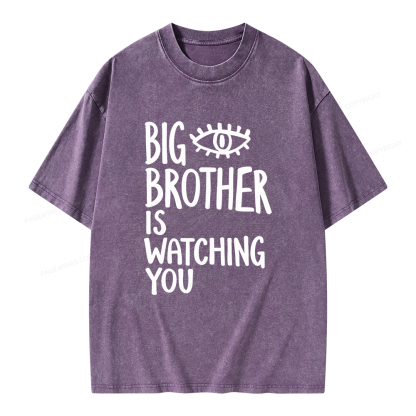 Pagewings Big Brother Is Watching You Unisex Washed T-shirt