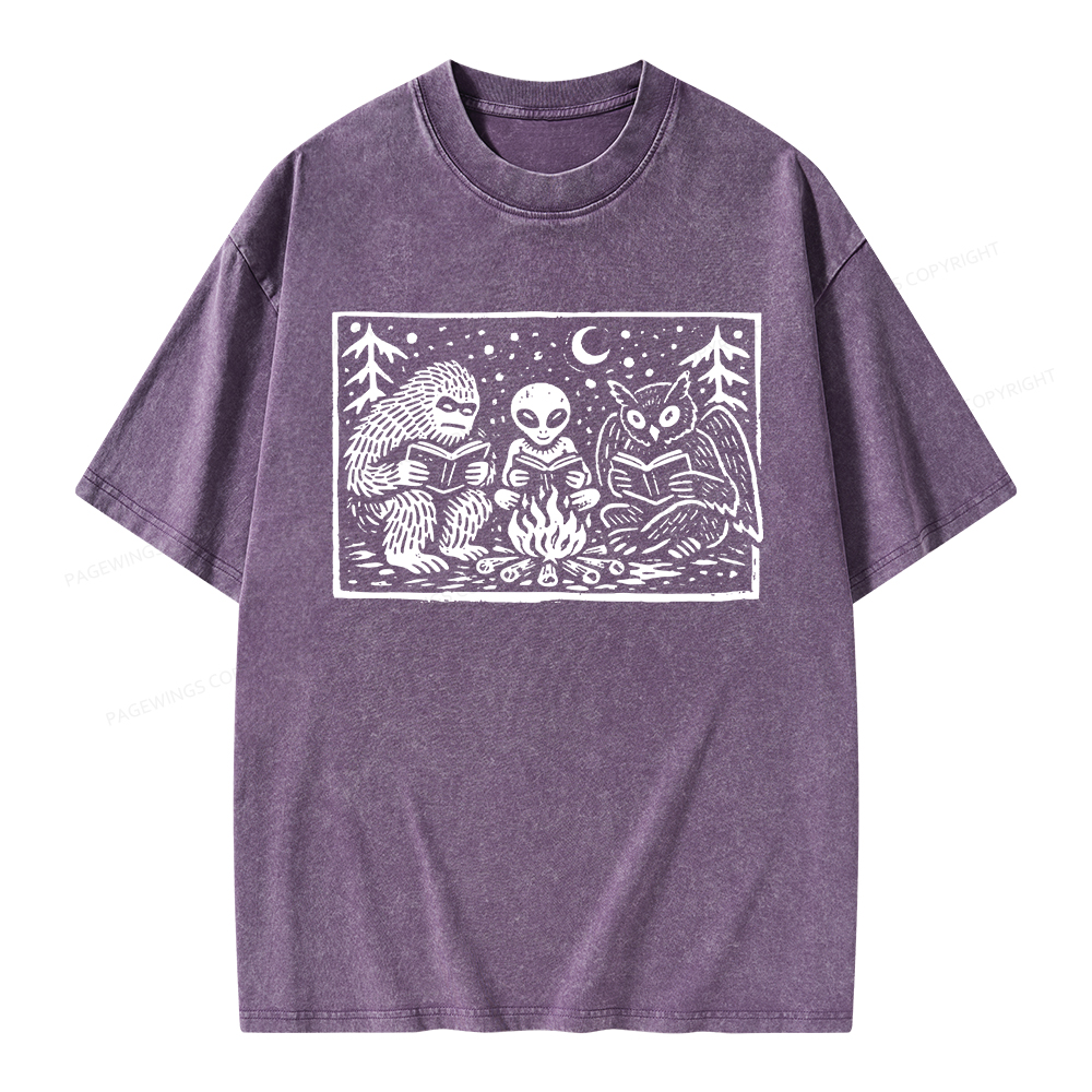 Pagewings Book Lover Unisex Washed T-shirt